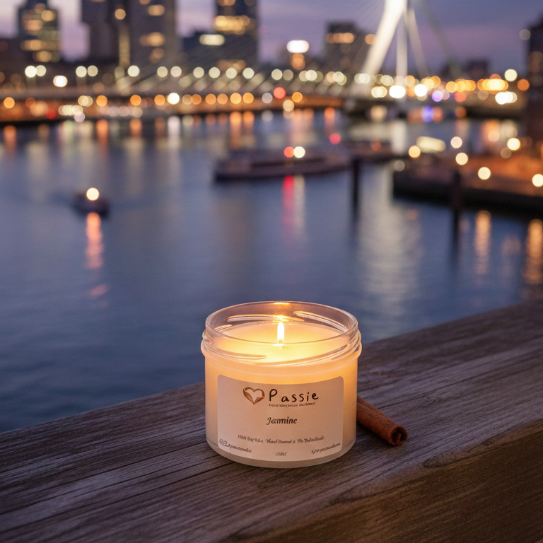 Jasmine handmade scented soy candle