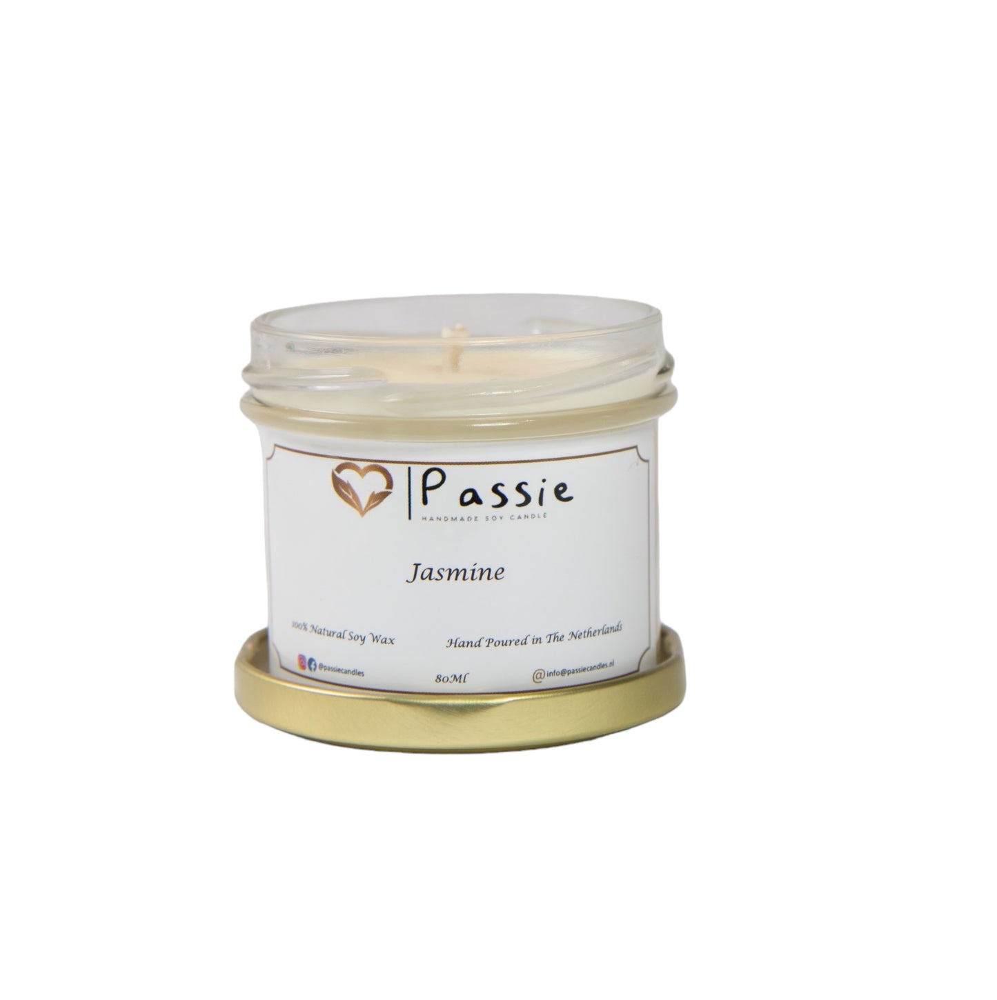 Jasmine handmade scented soy candle