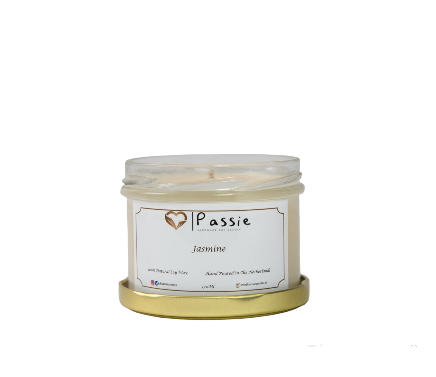 Jasmine handmade scented soy candle