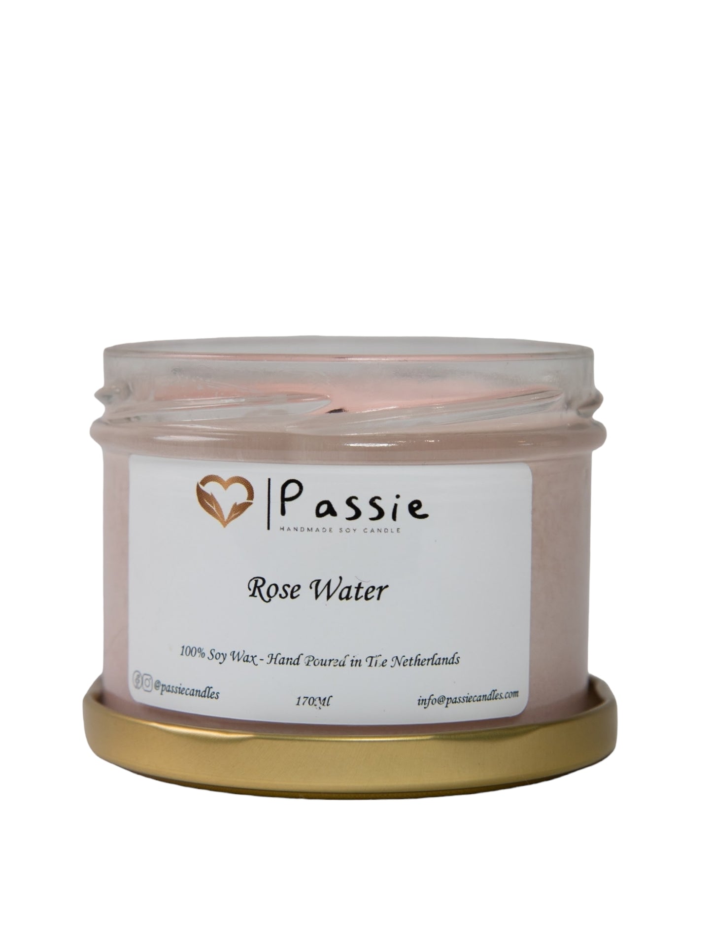 Rose Water handmade scented soy candle