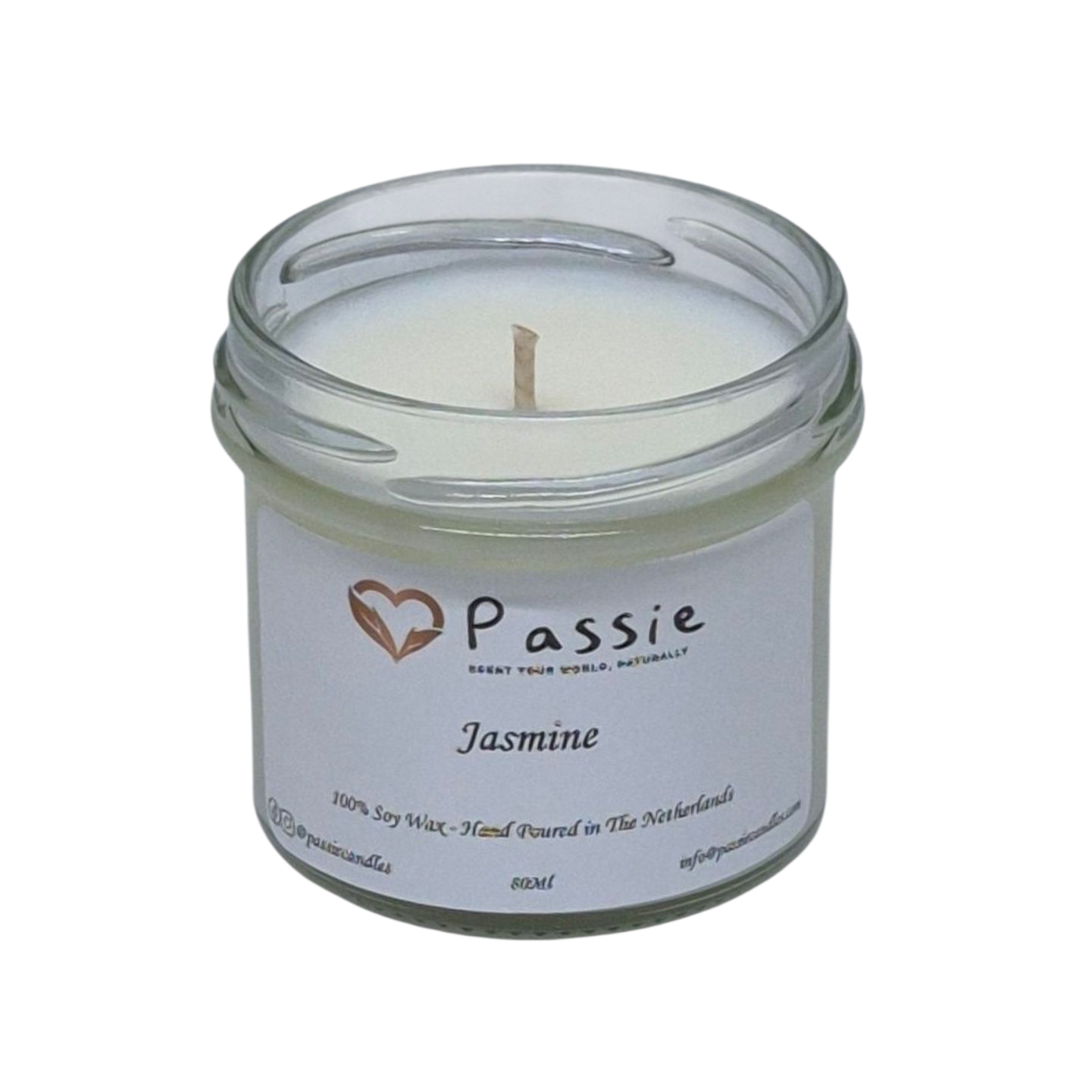 Jasmine handmade scented soy candle