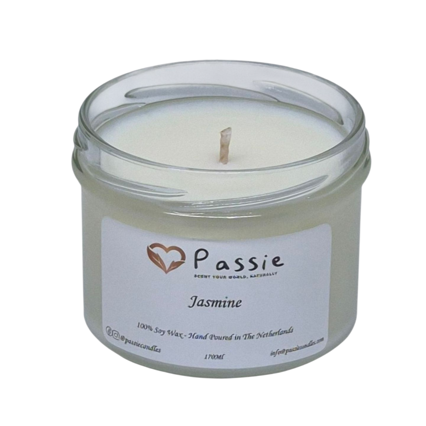Jasmine handmade scented soy candle