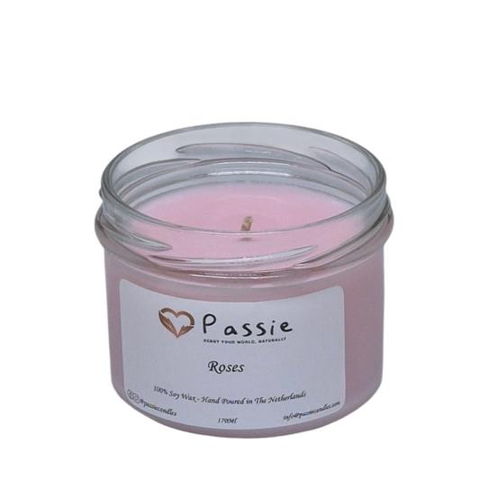 Rose Water handmade scented soy candle