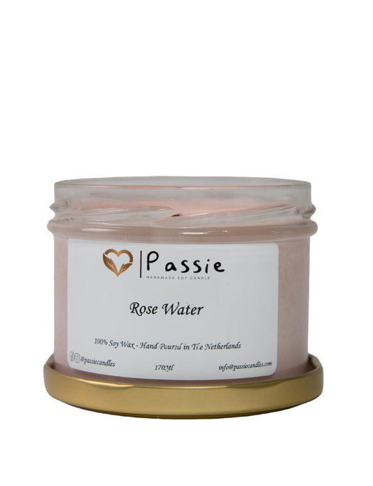Rose Water handmade scented soy candle